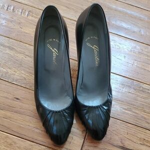 Garolini Vintage Pleated Leather Pumps